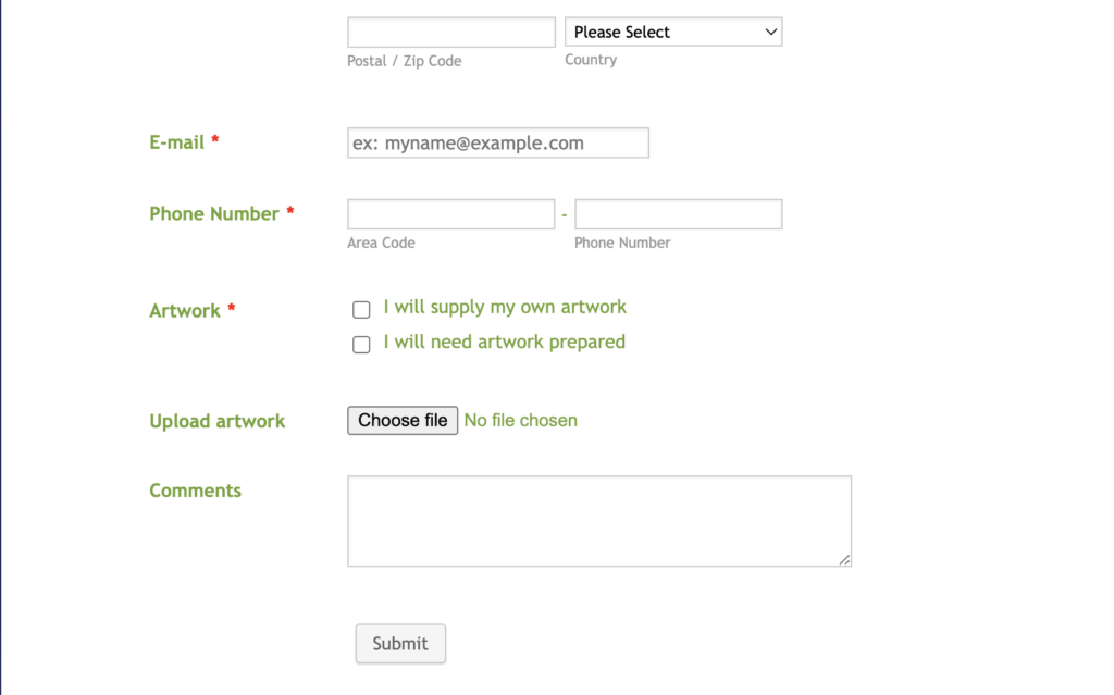 Event Form